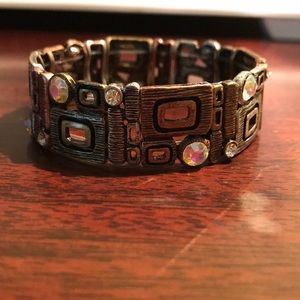 Copper, silver, gold bracelet